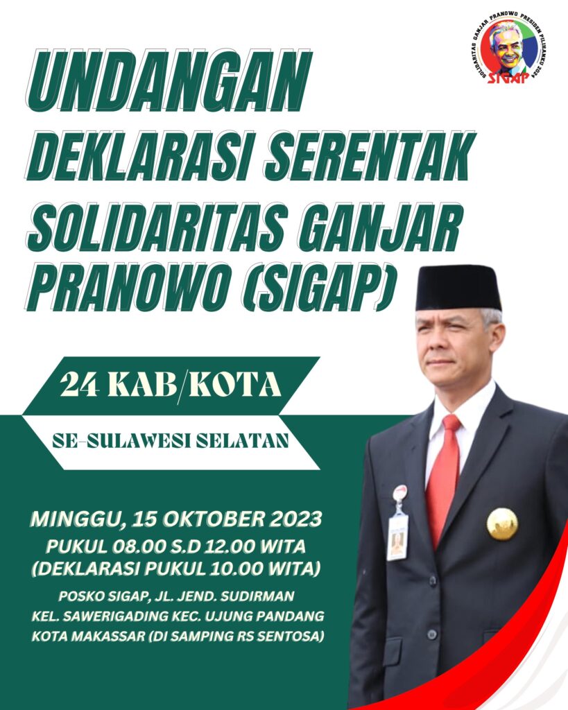 Relawan SIGAP Sulsel Turunkan 5 Ribu Orang Deklarasi Ganjar Pranowo IMG 20231013 WA0002