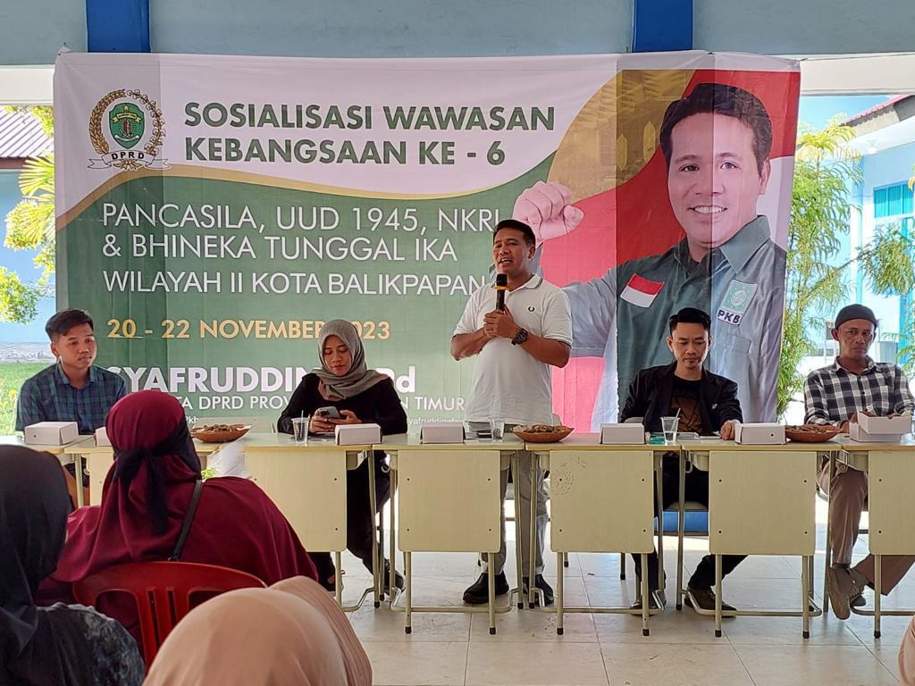 Anggota DPRD Kaltim, Syafruddin sosialisasi wawasan kebangsaan di wilayah II Balikpapan. (Dok pribadi).