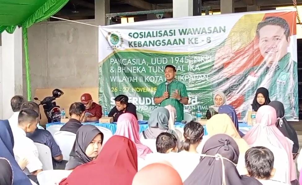 Anggota DPRD Kaltim, Syafruddin sosialisasi wawasan kebangsaan di kota Balikpapan.