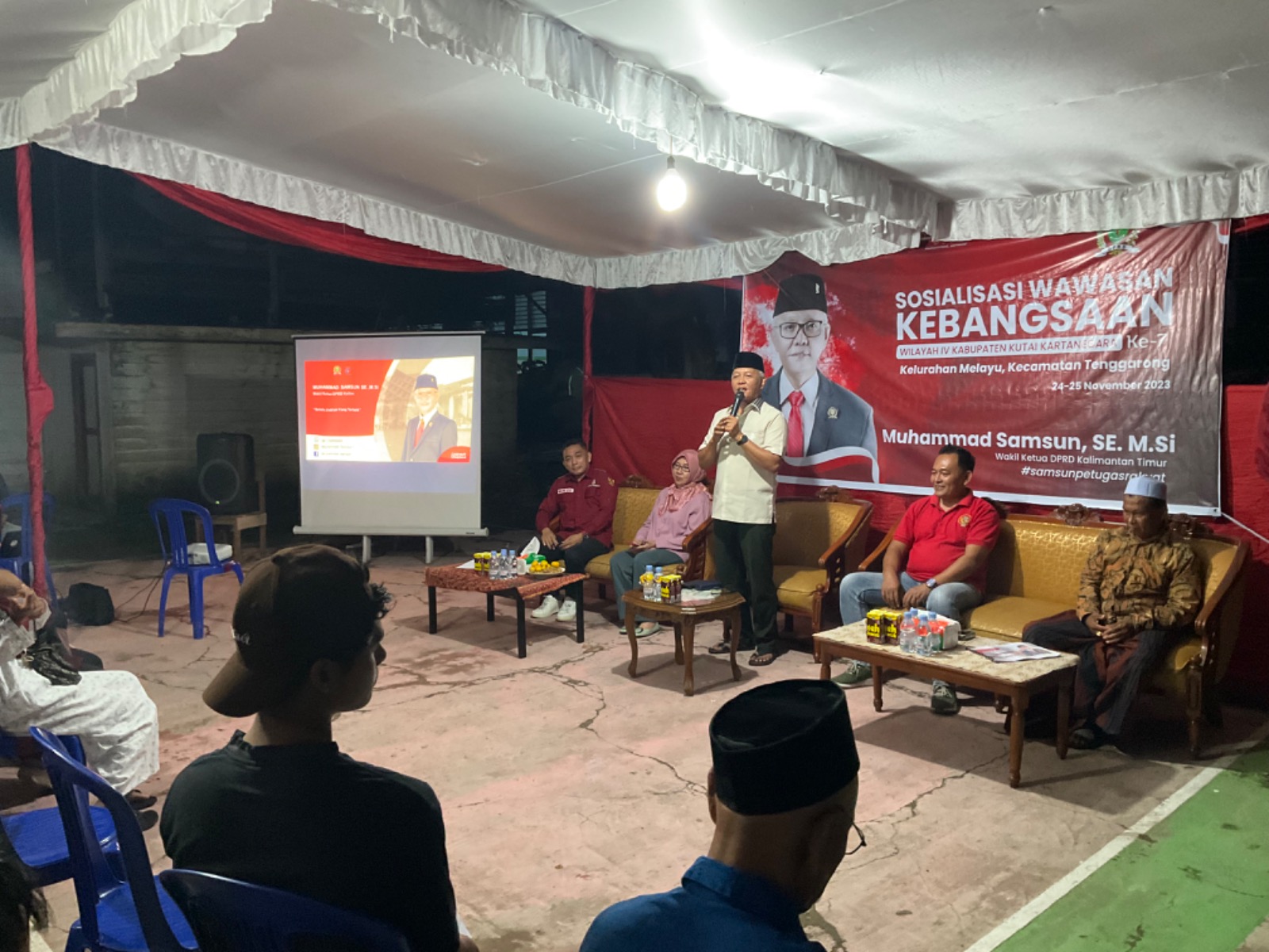 Wakil ketua DPRD Kaltim, Muhammad Samsun gelar sosialisasi wawasan kebangsaan di Kelurahan Melayu, Kecamatan Tenggarong, Kukar.