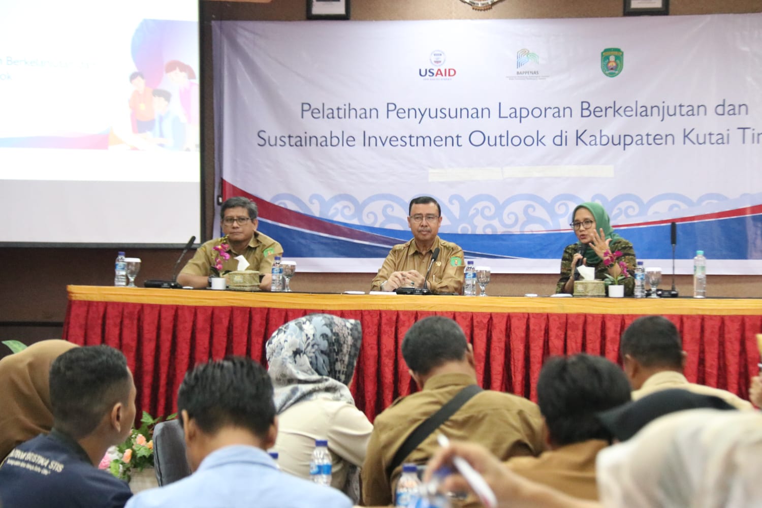 Suasana jalannya pembukaan pelatihan penyusunan laporan keberlanjutan dan sustainable investment outlook Kabupaten Kutim. Foto: Hasyim Pro Kutim