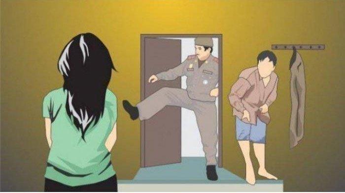 ilustrasi pasangan bukan suami istri terjaring razia