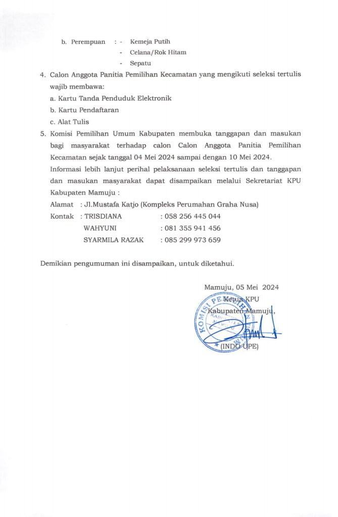 2. Pengumuman Hasil Penelitian Administrasi Calon PPK 2