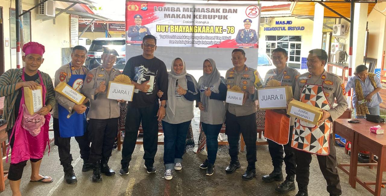Polresta Mamuju Gelar Lomba Masak dan Makan Kerupuk