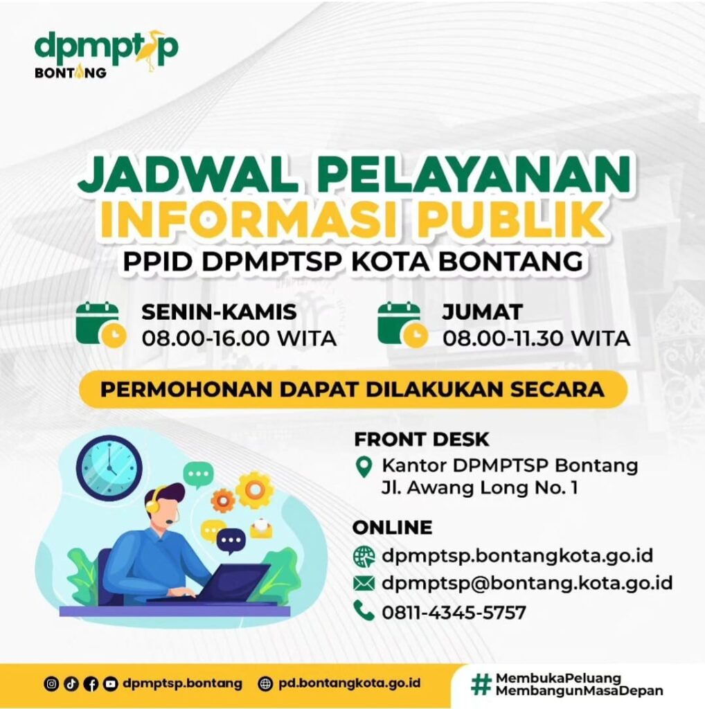 Butuh Layanan Langsung DPM-PTSP Bontang, Simak Jadwal Buka dan Lokasinya