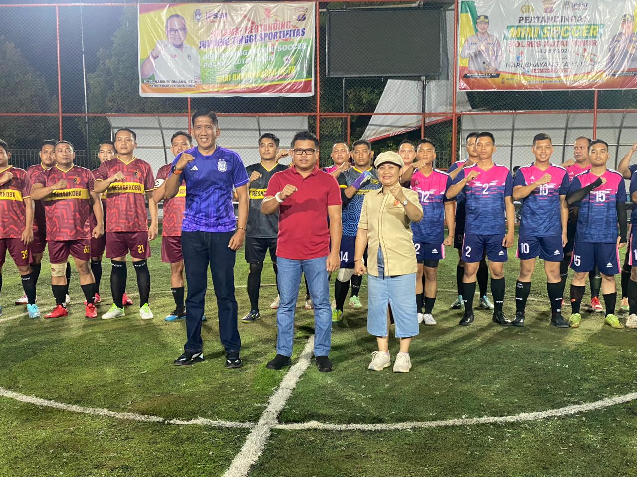 Kadispora Kutim Apresiasi Turnamen Mini Soccer Polres Kutim HUT Ke 78 Bhayangkara 1