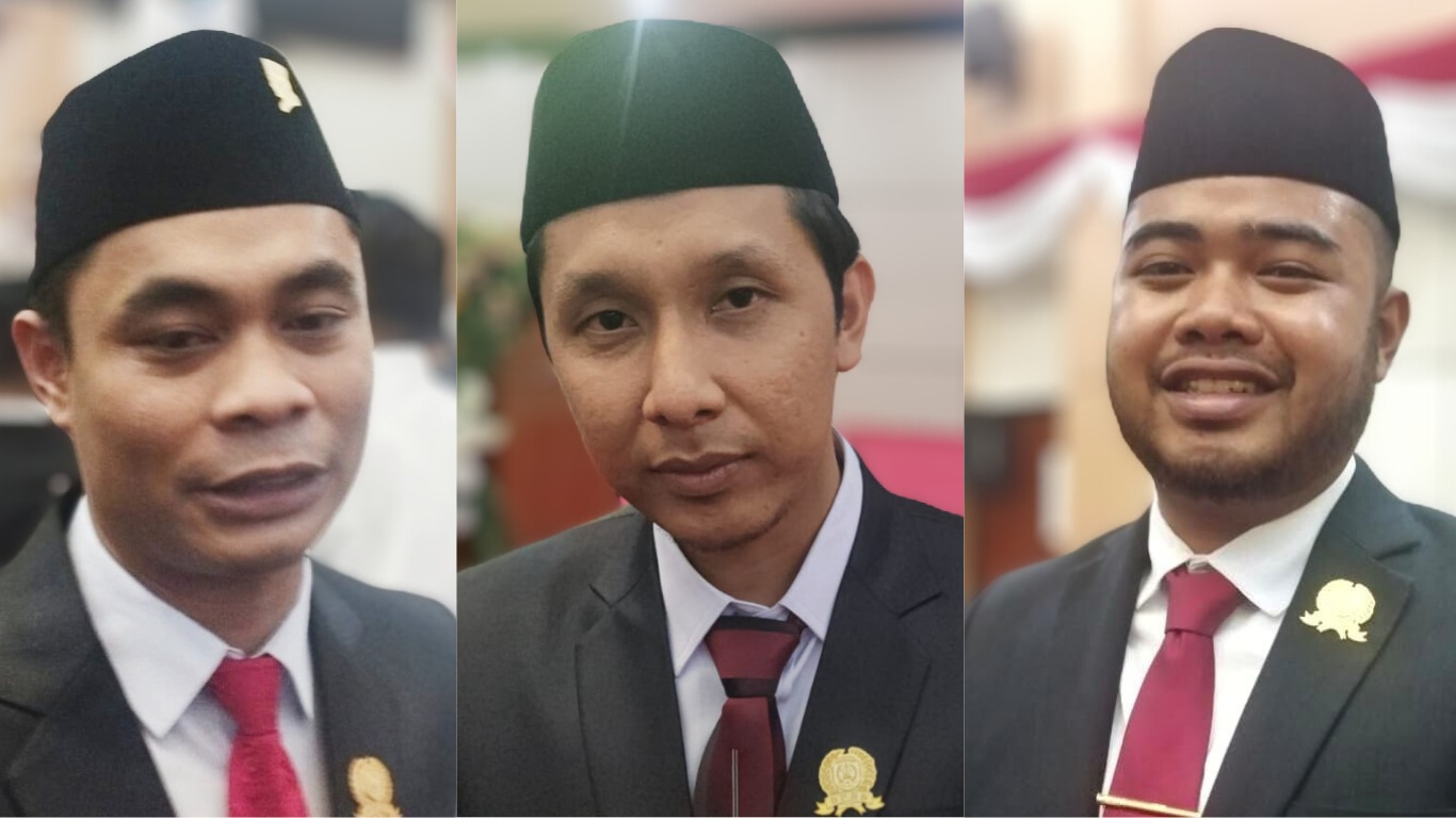 Tiga pengusaha muda yang jadi anggota dewan, Winardi, Heri Keswanto, Alfin Rausan Fikry. (Dok.Expresi.co)