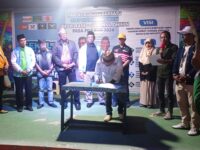 Paslon nomor urut 1, Basri Rase dan Chsunul Dhihin bersama 7 ketua partai pendukung
