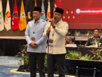 Gubernur Kaltim terpilih, Rudy Mas’ud saat menyampaikan pidato pertamanya. (Ist)