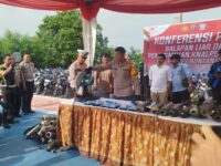 Tindak Perusuh Jalanan, Polres Bontang Musnahkan Ratusan Knalpot Brong