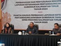 Rapat finalisasi rekomendasi LKPJ Gubernur Kaltim Tahun 2024. Selasa (10/6). (Foto : Humas Sekretariat DPRD Kaltim)