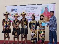 Tim musik tradisional SMPN 3 Bontang yang juara lomba FLS3N 2025