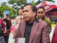 Wakil Wali Kota Bontang, Agus Haris saat ditemui awak media usai menghadiri penutupan lomba Smantig Cup 2025 di Bontang Barat, Kamis, 2 Oktober 2025 (dok: labib/expresi)