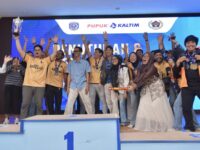Kontingen wartawan Bontang pada penutupan Porwada 2025 di Pendopo Rumah Jabatan (Rujab) Wali Kota Bontang, Minggu, 19 Oktober 2025, malam