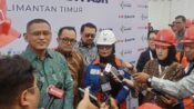Wali Kota Bontang Neni Moerniaeni usai groundbreaking pabrik Soda Ash (dok: Labib/expresi)