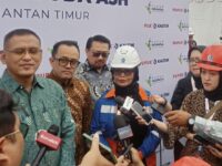 Wali Kota Bontang Neni Moerniaeni usai groundbreaking pabrik Soda Ash (dok: Labib/expresi)