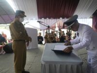 pelantikan Kepala Desa Pergantian Antar Waktu (PAW) Riduansyah di Desa Sumber Agung, Kecamatan Long Mesangat ( dok :Ahm/expresi)