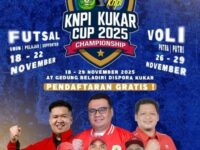 Pamflet lomba futsal dan voli yang digagas KNPI Kukar.