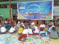 Aktivitas siswa SDN 016 Tihi-Tihi dalam program Layar Puspita, Selasa, 4 November 2025 (Dok: Expresi)
