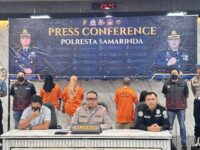 Polresta Samarinda gelar konferensi pers pengungkapan kasus narkoba, Selasa 11 November 2025 (dok: wan/expresi)