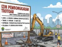 Ilustrasi izin Bongkar trotoar di Kota Bontang (dok: ist)