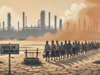 Ilustrasi krisis air di Kota Bontang (dok: AI)