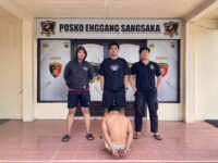 Terduga pelaku pencurian diamankan Tim Enggang Sangsaka Polsek Sangkulirang usai beraksi di dua lokasi berbeda. (Dok: istimewa)