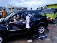 Kondisi kendaraan usai tabrakan beruntun di simpang empat Kenyamukan, Sangatta Utara.(Dok: istimewa)