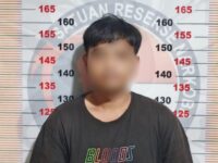 Tersangka pengedar sabu di Tanjung Laut Indah yang ditangkap polisi (dok: Polres Bontang)