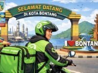 Ilustrasi Ojol di Kota Bontang (dok: AI)