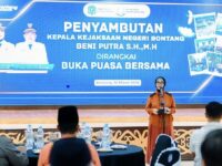 Pemkot Bontang menyambut Kepala Kejari Bontang yang baru di Pendopo Rujab Wali Kota Bontang, Kamis 12 Maret 2026 (dok: prokompim)