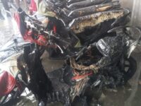 Motor hangus terbakar di Dealer Yamaha Samarinda (dok: relawan)