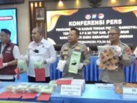 Konferensi pers Polda Kaltim soal pengungkapan kasus narkoba di Kutim (dok: Expresi)