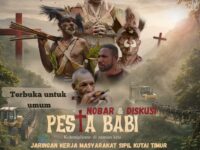 Poster kegiatan nonton bareng dan diskusi film dokumenter investigatif Pesta Babi (Pig Feast) yang akan digelar Jaringan Kerja Masyarakat Sipil Kutai Timur di Sangatta.(Dok: istimewa)