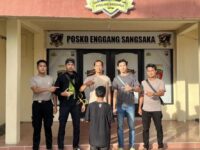 Tim Enggang Sangsaka Polsek Sangkulirang berhasil mengamankan seorang pria lanjut usia yang diduga sebagai pelaku predator anak di Kecamatan Sangkulirang, Kutim.(Dok: istimewa)