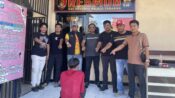 Tim Enggang Sangsaka Polsek Sangkulirang bersama Resmob Polres Tarakan berhasil mengamankan pelaku curanmor yang sempat viral usai ditangkap di Pelabuhan Tarakan, Kalimantan Utara.(Dok: istimewa)