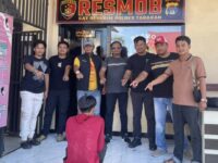 Tim Enggang Sangsaka Polsek Sangkulirang bersama Resmob Polres Tarakan berhasil mengamankan pelaku curanmor yang sempat viral usai ditangkap di Pelabuhan Tarakan, Kalimantan Utara.(Dok: istimewa)