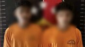 Dua terduga pelaku pengeroyokan di kawasan barak pekerja PT AWS, Desa Tepian Makmur, Kecamatan Rantau Pulung.(Dok: istimewa)