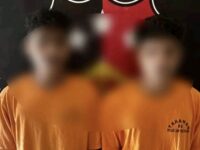 Dua terduga pelaku pengeroyokan di kawasan barak pekerja PT AWS, Desa Tepian Makmur, Kecamatan Rantau Pulung.(Dok: istimewa)