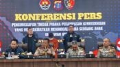 Konferensi pers Polda Kaltim kasus pembunuhan anak di Kutai Timur (dok: Expresi)